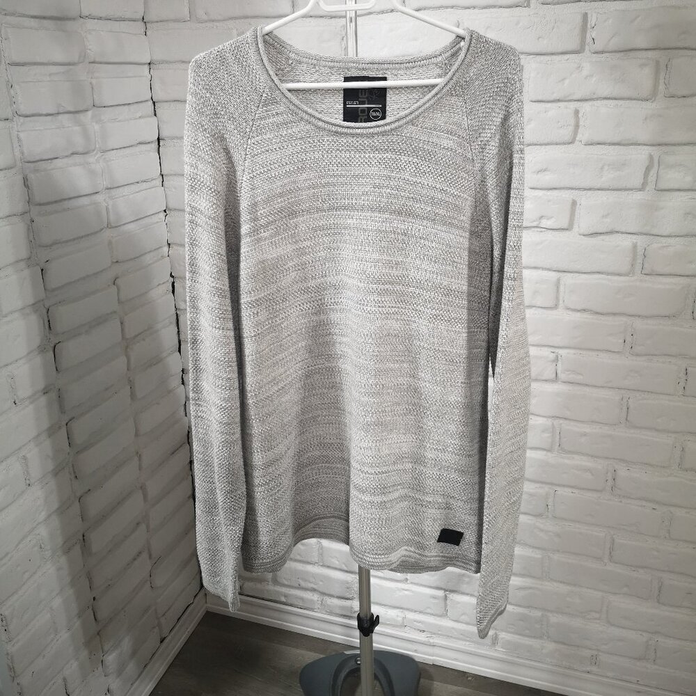 Projek Raw Men's Size XL Light Grey Straight loose Fit Round Neck Sweater